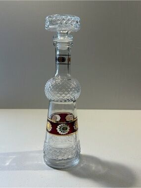 Vintage Glass Decanter Made In Italy Circa 1970